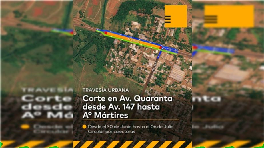 Travesía Urbana en Posadas: comienzan los cortes y desvíos en la avenida Quaranta