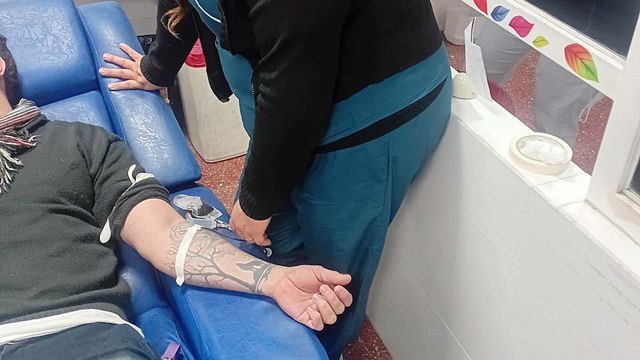 La Unidad de Hemoterapia recibe donantes voluntarios, además de familiares de pacientes internados.