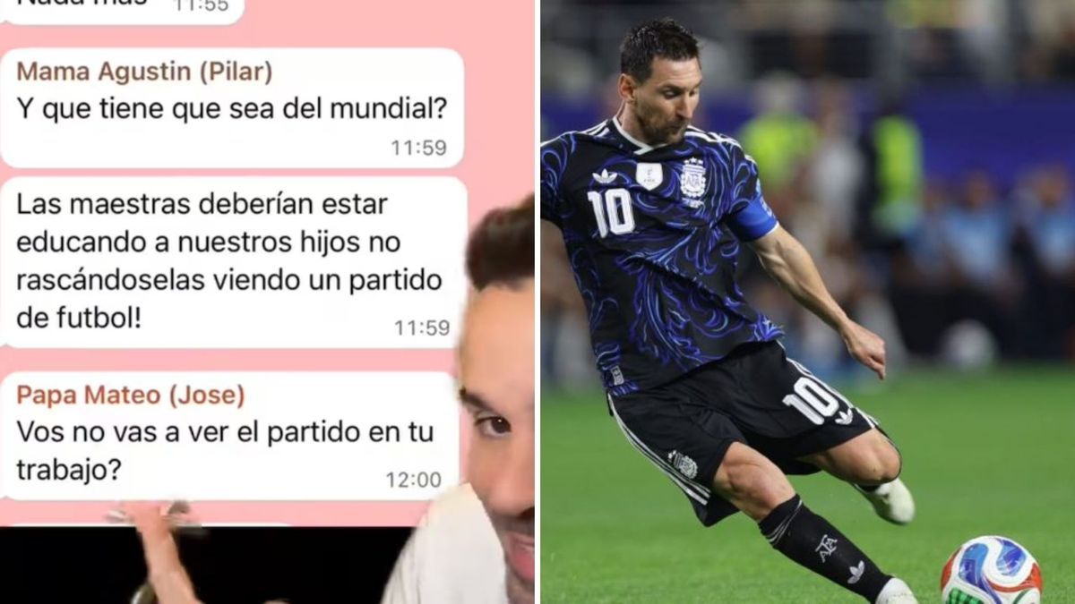 Una madre se opuso a que proyectaran el partido de Argentina en la escuela porque su hijo va "a estudiar y no a mirar fútbol" y estalló el chat de padres