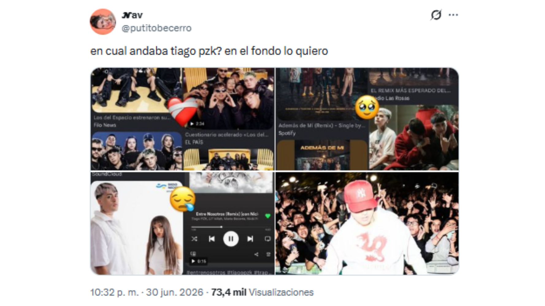 El gesto de Tiago PZk que se viralizó en redes.