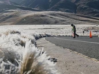 Ruta 307: el hielo en la calzada mantiene cortado el tramo Tafí-Amaicha
