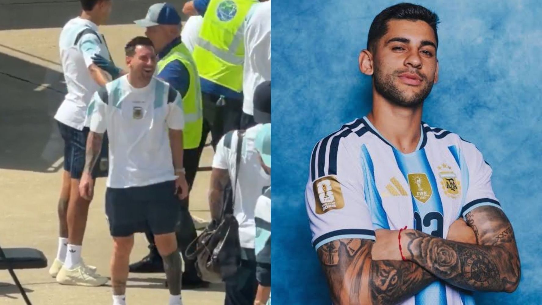 Messi se tentó con el contenido de la valija del Cuti Romero