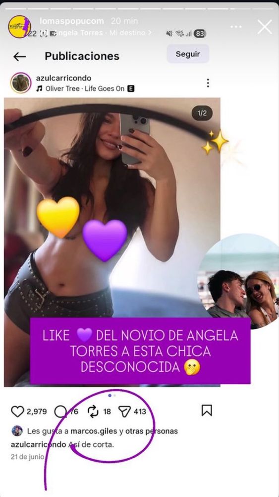 El gesto del influencer que causó polémica.