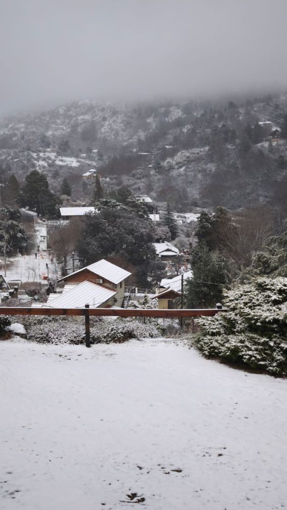 Nieve a La Cumbrecita, Córdoba.