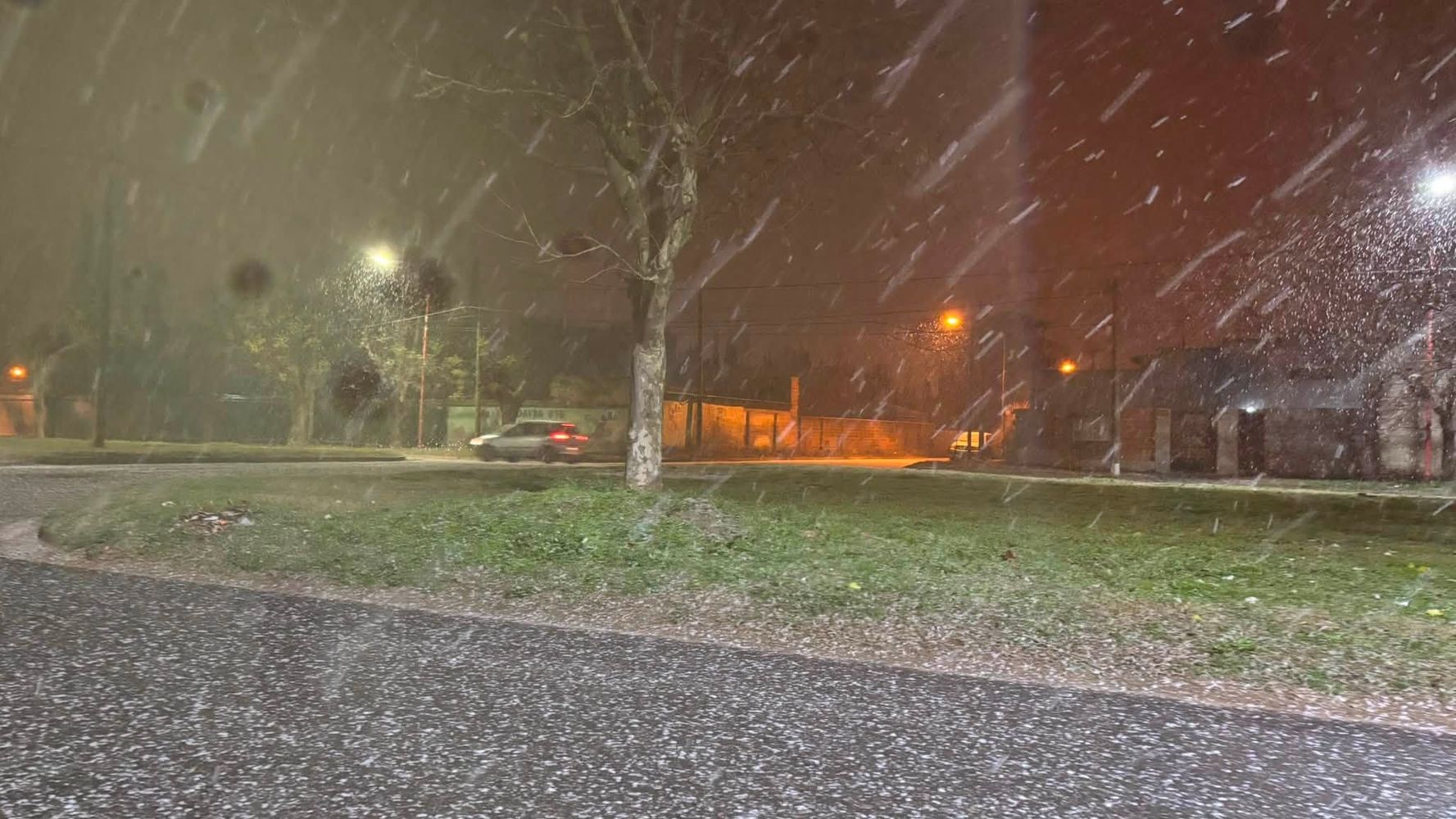Nieve en Tres Arroyos