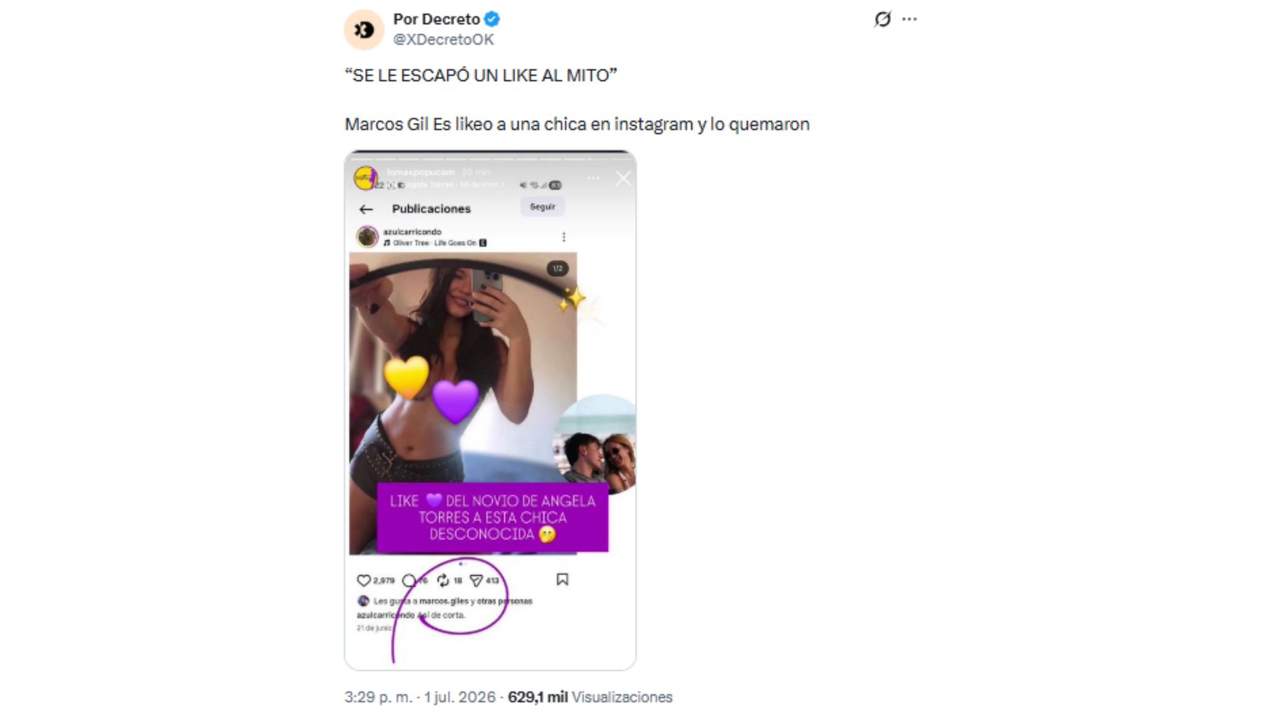 El gesto se viralizó en Twitter.