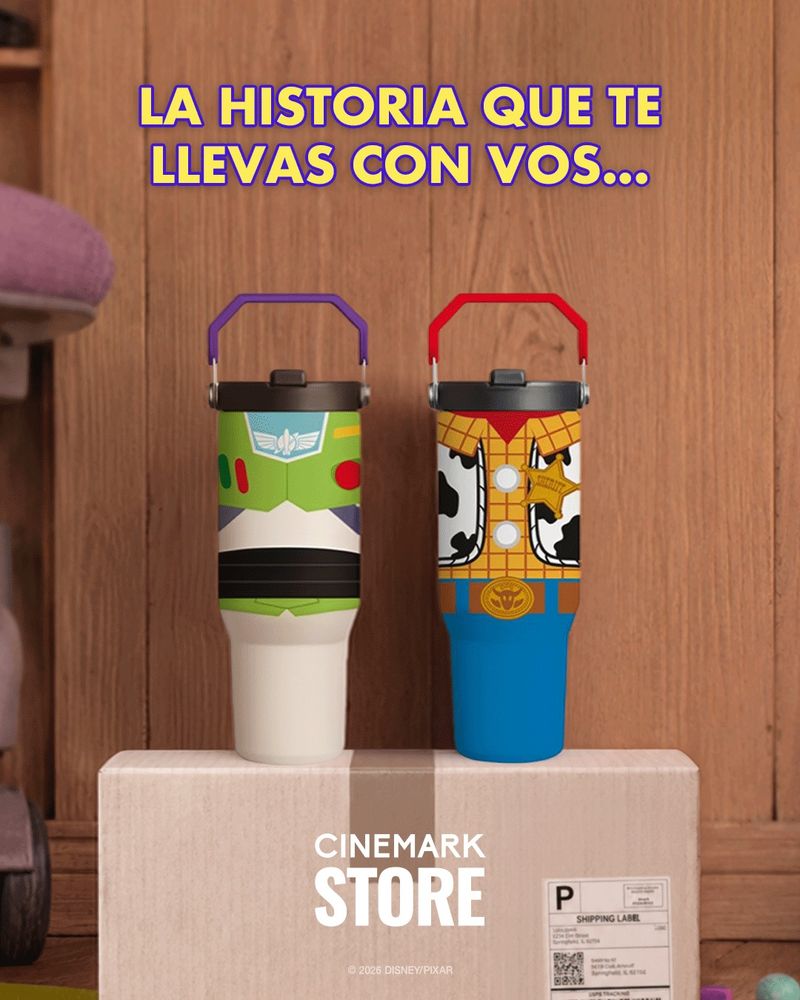 Cinemark lanzó vasos térmicos coleccionables de Toy Story 5: cómo son y cuánto cuestan