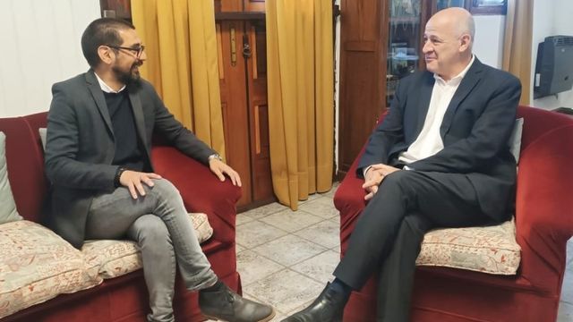 Otros tiempos: Aristimuño y Uset tuvieron un cruce ante los micrófonos de La Brújula. 