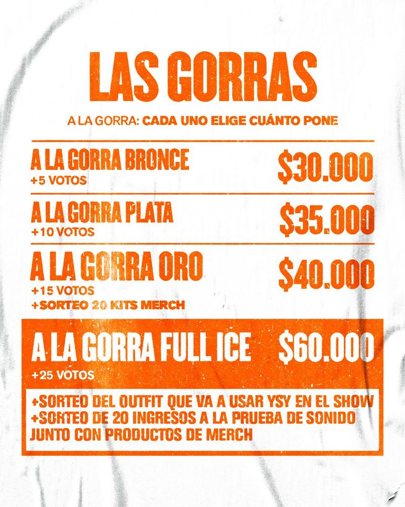 Ysy A anunció un histórico show "a la gorra": de qué se trata esta llamativa propuesta
