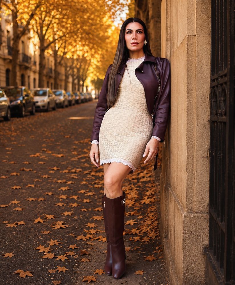 Botas y vestido: Flor de la V dio cátedra de estilo con un look de invierno de tonos neutros en tendencia