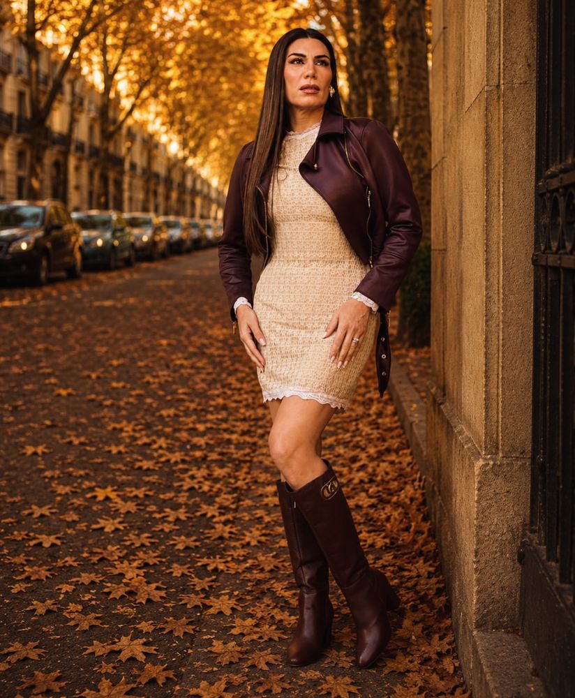Botas y vestido: Flor de la V dio cátedra de estilo con un look de invierno de tonos neutros en tendencia