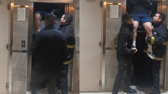 Posadas: bomberos rescataron a ocho jóvenes atrapados en un ascensor.
