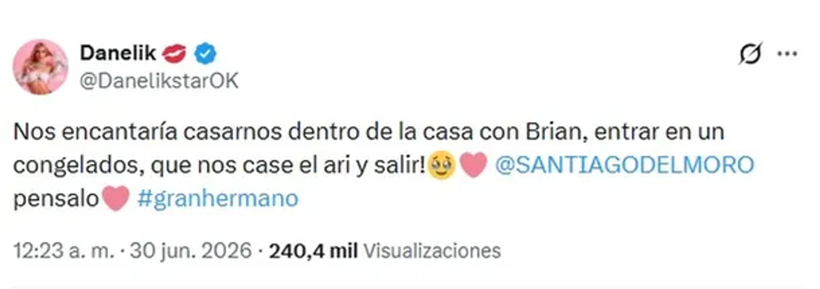 El mensaje de Danelik