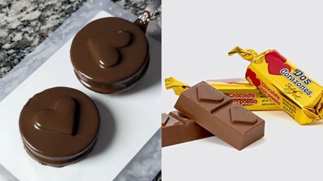 Cómo hacer el alfajor inspirado en el chocolate Dos Corazones.