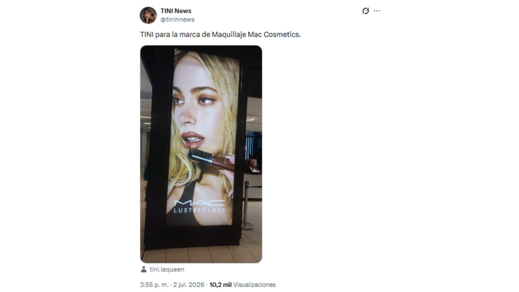 La cantante ya aparece en diferentes carteles publicitarios.