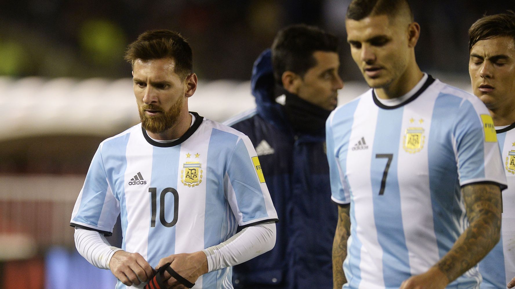 Mauro Icardi junto a Messi en la Selección Argentina.