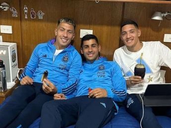 El ritual místico de Cuti Romero, Lisandro Martínez y Nahuel Molina antes de cada partido de la Selección Argentina