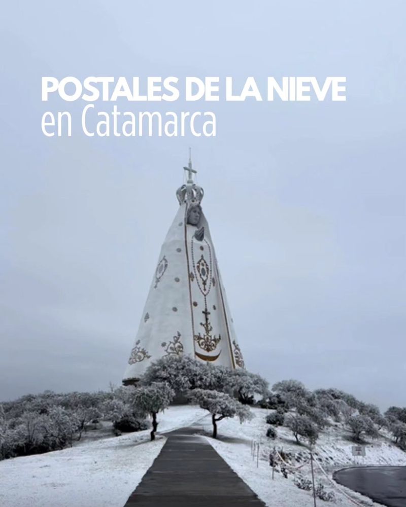 Virgen del Valle cubierta de nieve