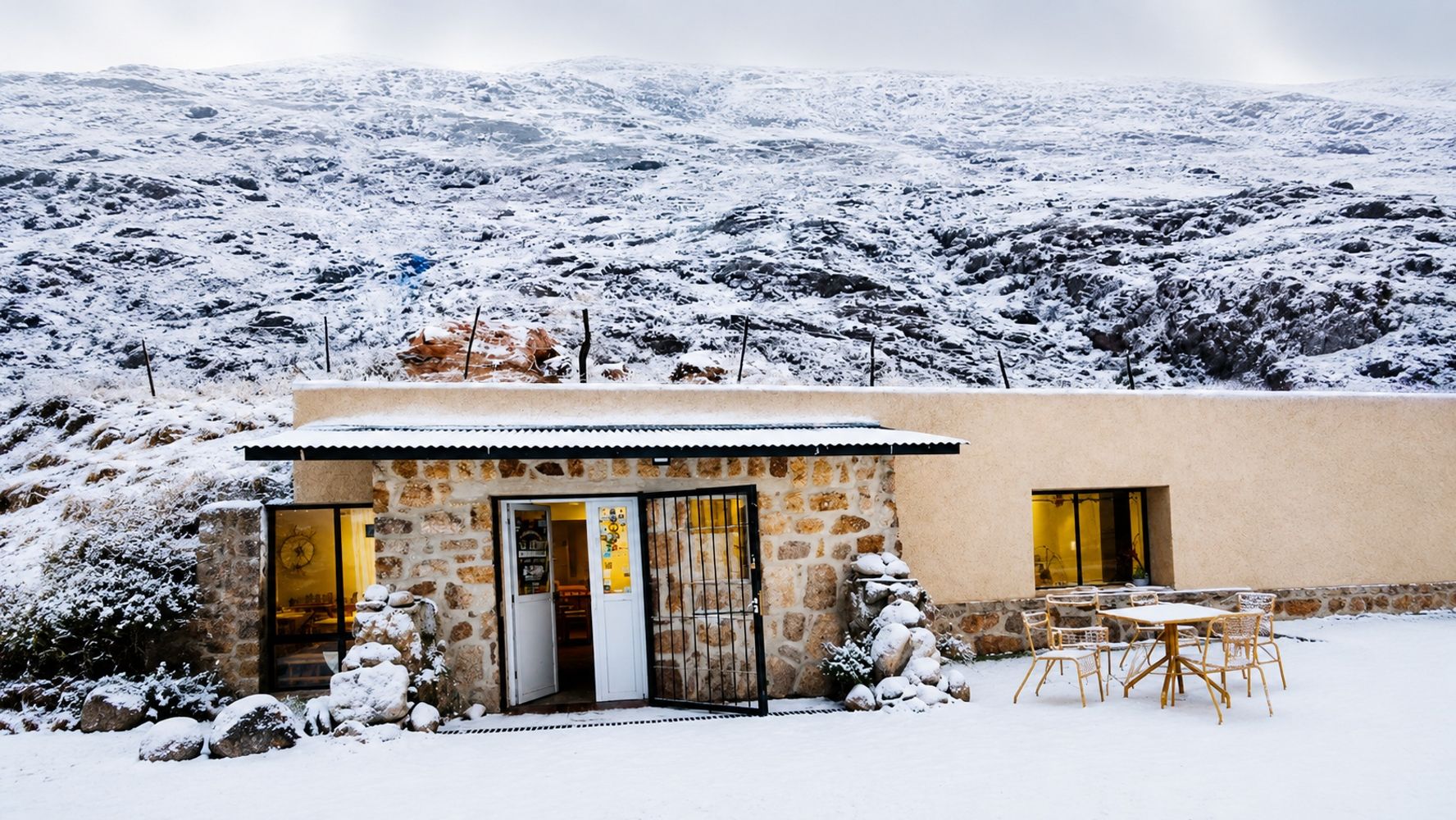 Fotos: Viví Tanti. La nieve volvió a Los Gigantes y el invierno se hace sentir en las sierras