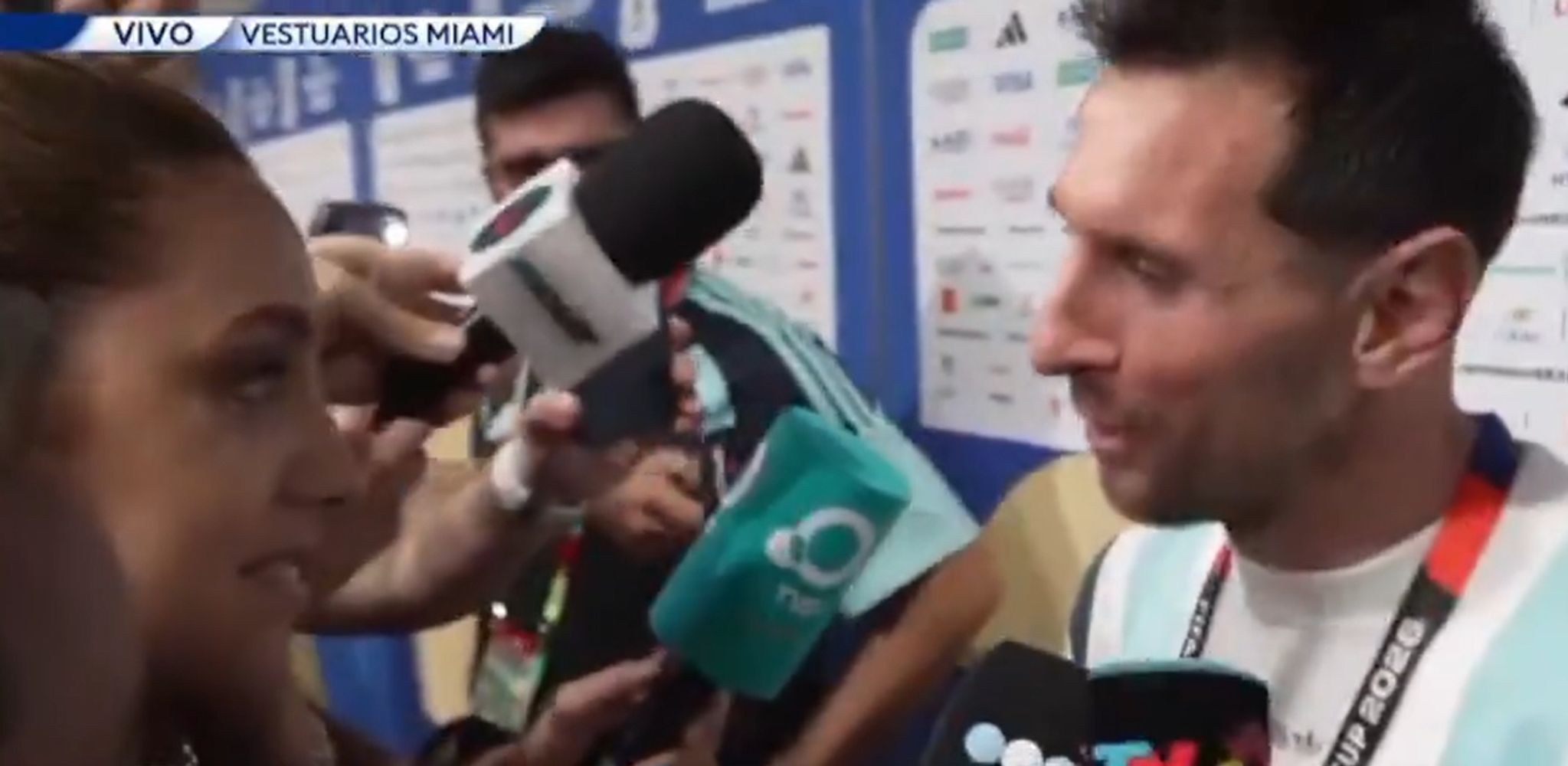 El encuentro entre Messi y Sofi Martínez tras la victoria ante Cabo Verde