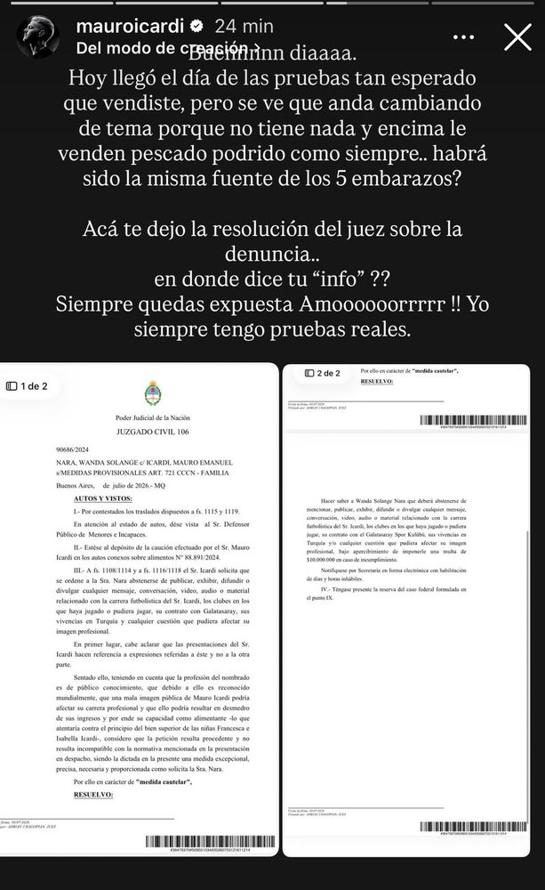 Los mensajes de Icardi contra Yanina Latorre
