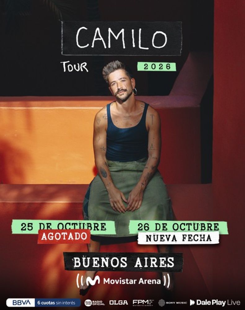 Camilo sumó una nueva fecha en el Movistar Arena 2026: precios de entradas y cuándo comienza la venta