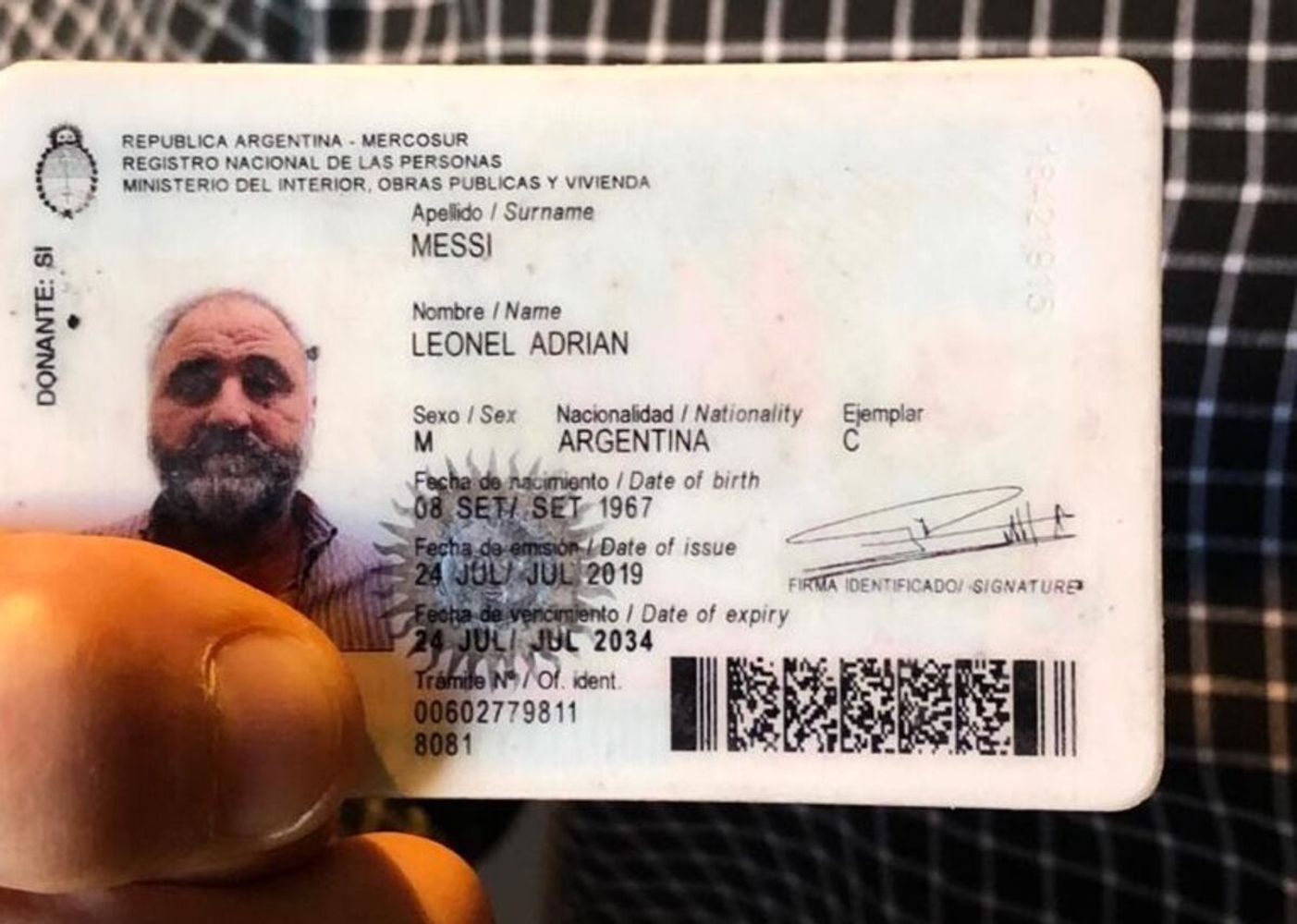 Quién es el cordobés que se llama como Messi.