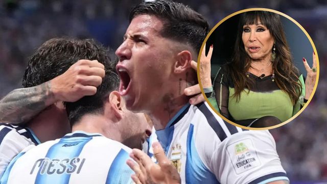 Moria Casán vivió el partido con máxima tensión.