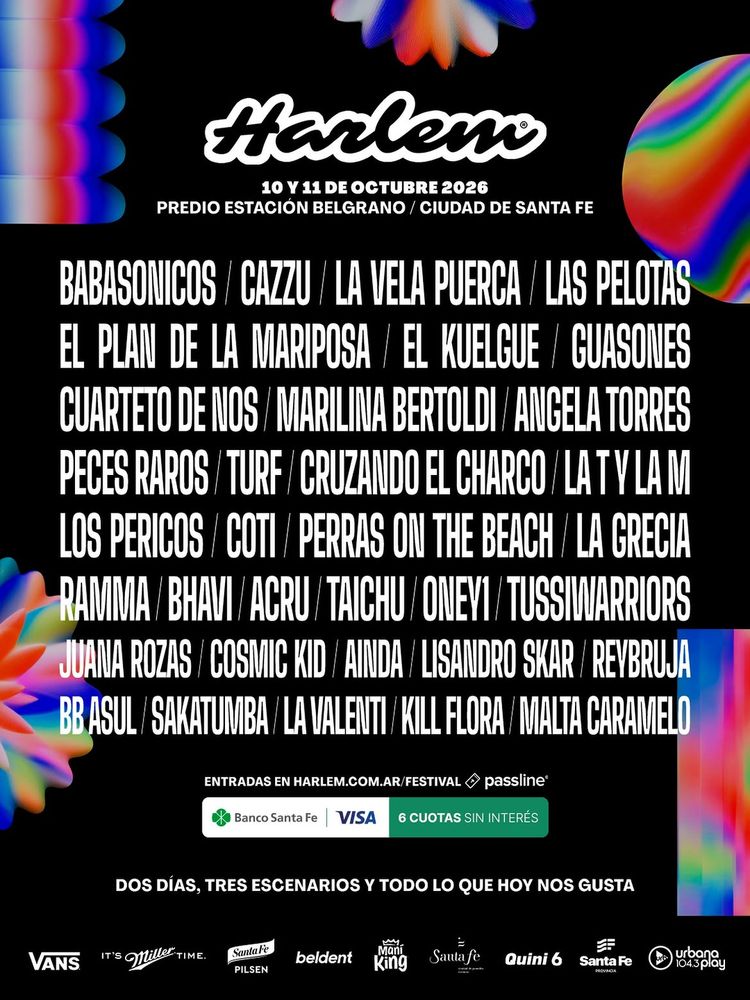 Harlem Festival 2026: line up completo, precios de entradas y dónde comprarlas
