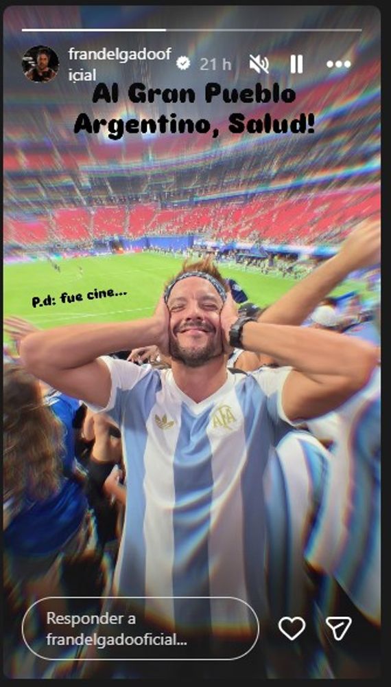 El hombre con quien Marley se besó en el partido de Argentina