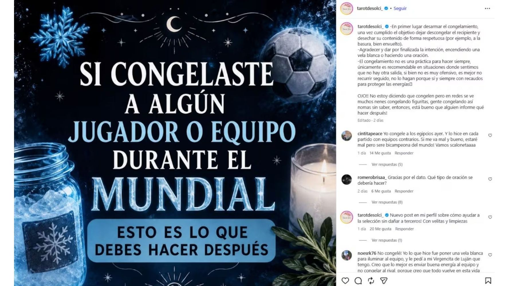 La dura advertencia de una tarotista a los hinchas que "congelan" jugadores durante el Mundial: "No lo hagan porque..."