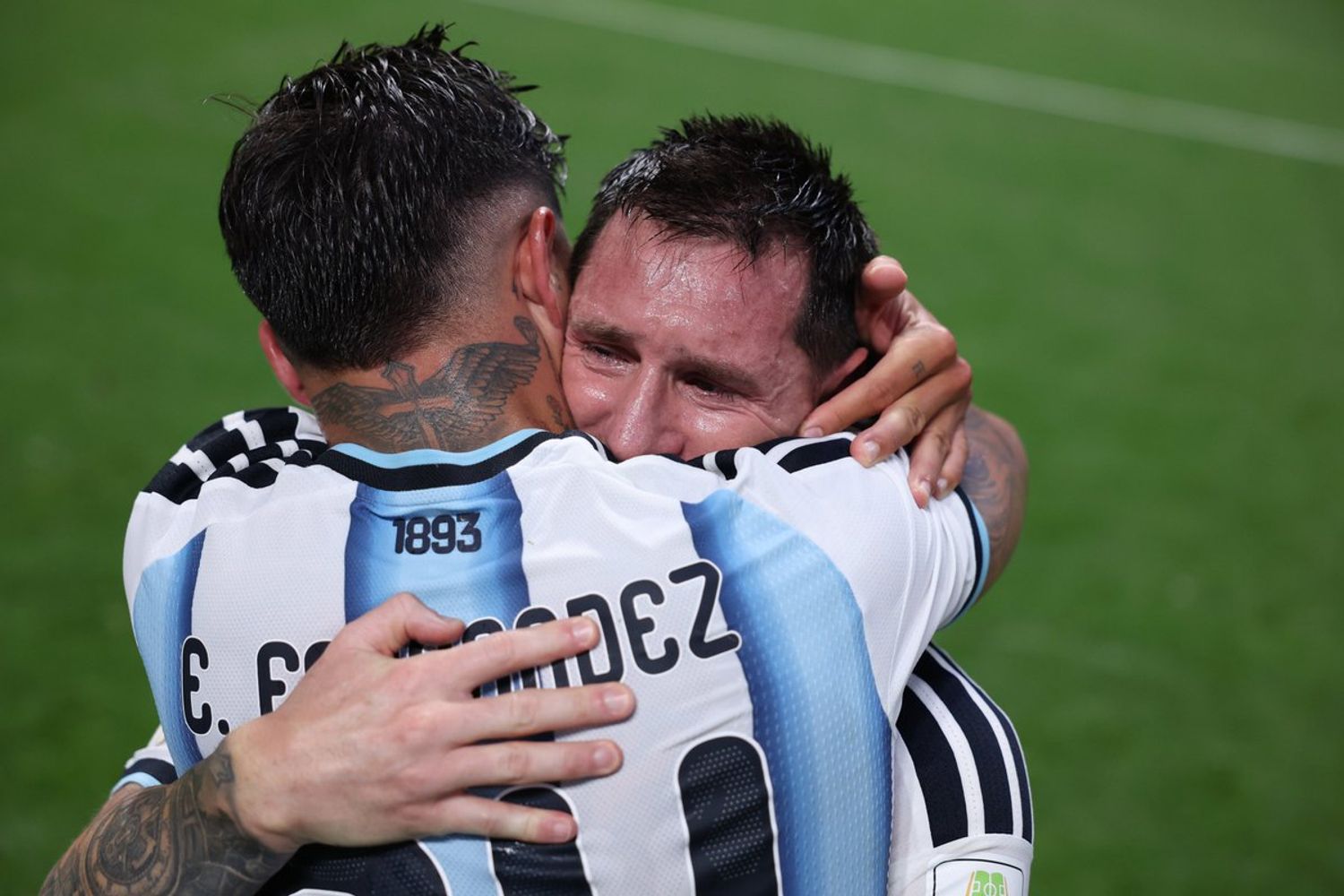 Su admirado Lionel Messi. La retribución de Enzo Fernández a Lionel Messi.