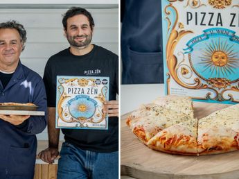 La pizza al molde porteña llega al freezer: así es el homenaje de Roberto y Mateo Petersen al clásico argentino
