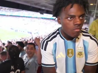 Speed, el streamer anti-Messi, apareció con la camiseta de la Selección ante Suiza: ¿anulo mufa?
