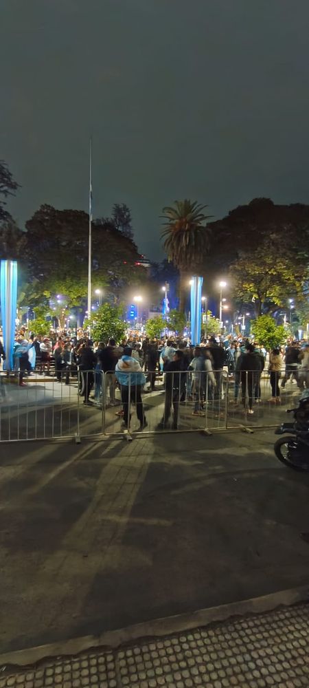 Festejos por el triunfo de Argentina