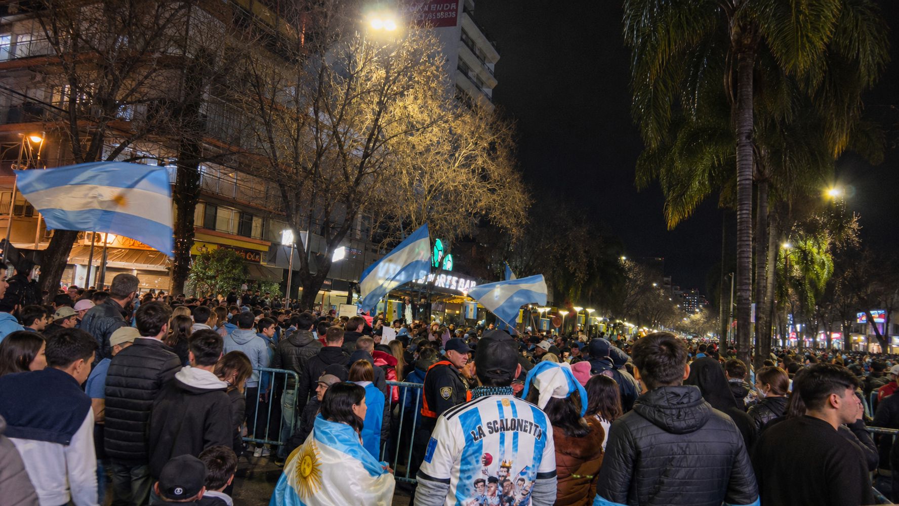Festejo en el centro de Carlos Paz