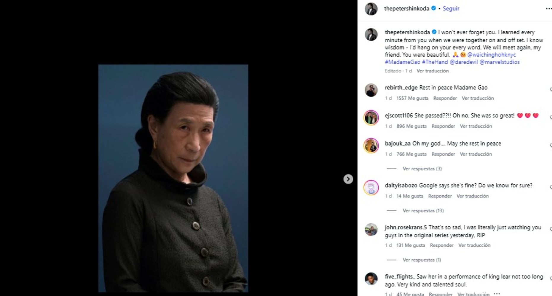 Peter Shinkoda confirmó la noticia y despidió a su compañera con un emotivo mensaje.