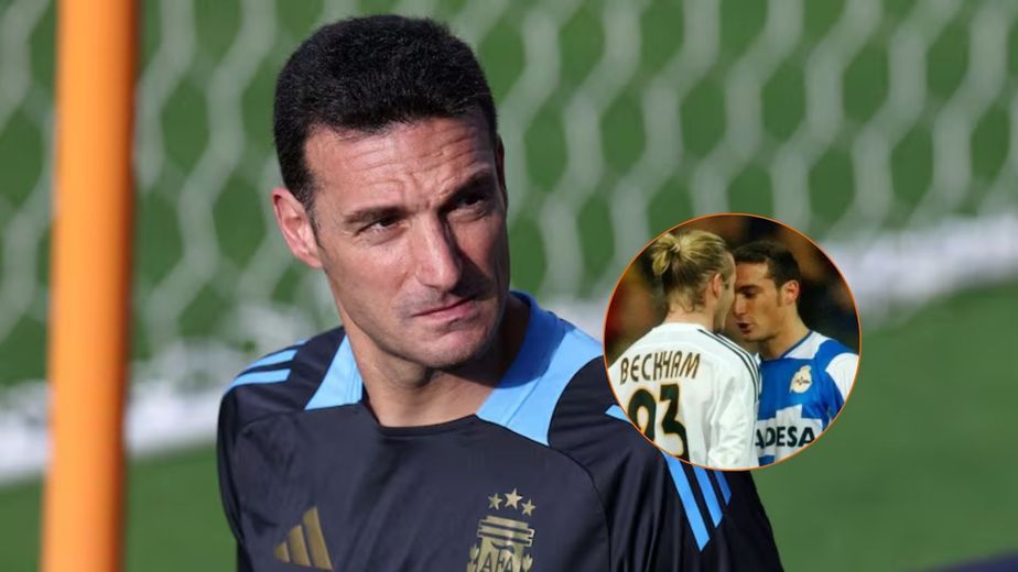 Scaloni recordó su enfrentamiento con Beckham