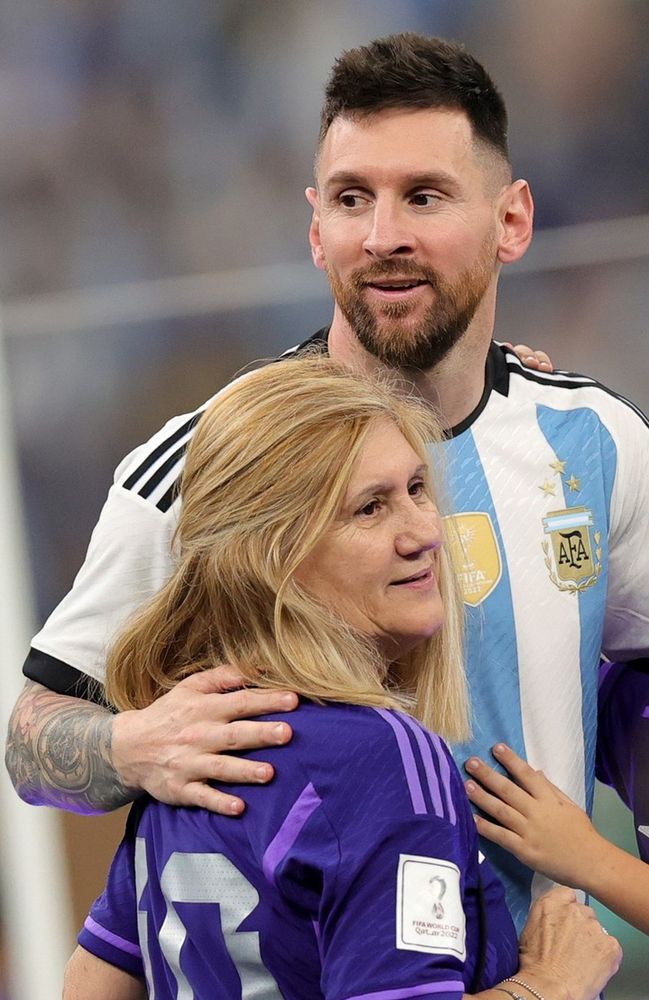 Lionel Messi y su mamá Celia