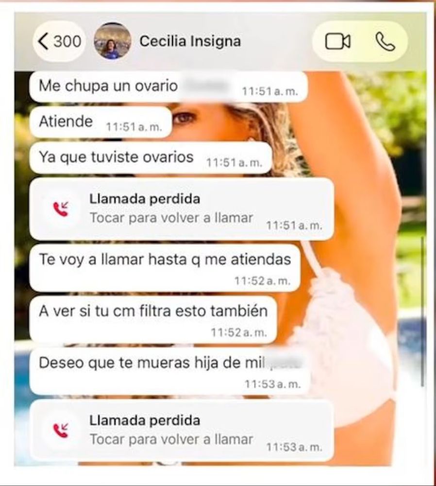 Los chats de la esposa de Brancatelli con Luciana Elbusto