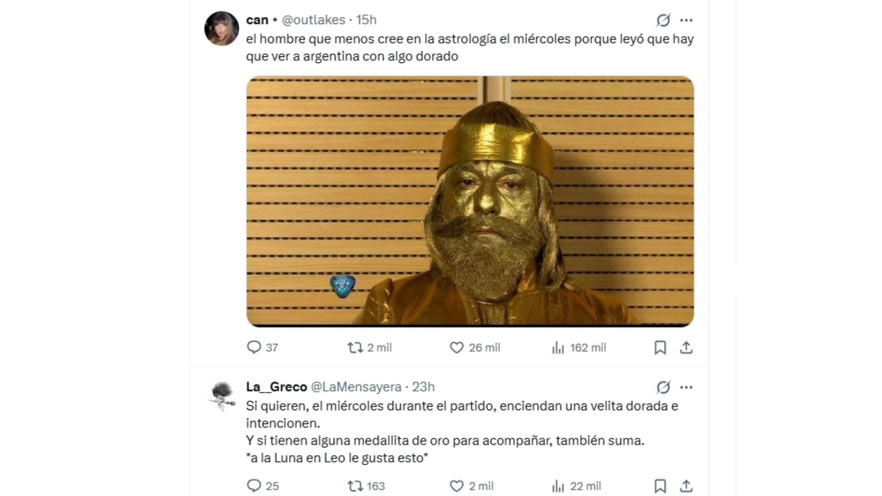 La cábala para Argentina vs. Inglaterra: por qué están pidiendo que todos usen una joya dorada durante la semifinal