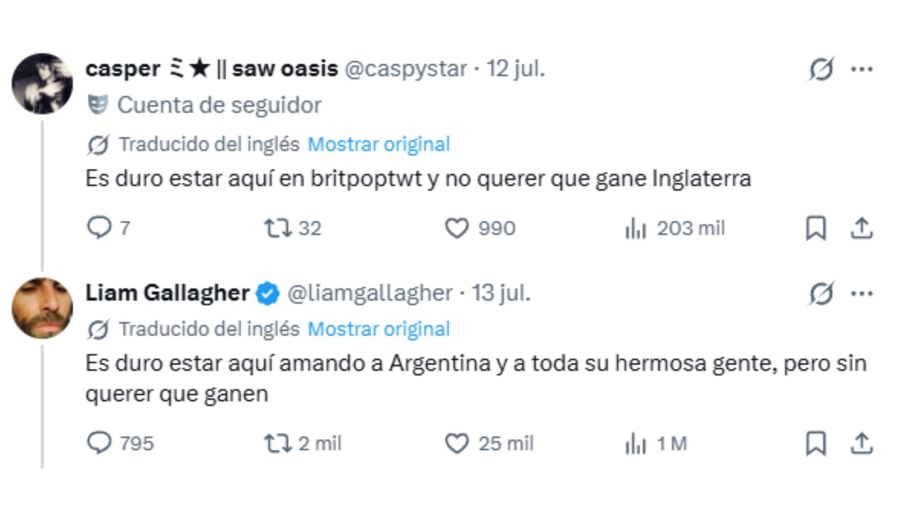 El cantante habló sobre el cruce.