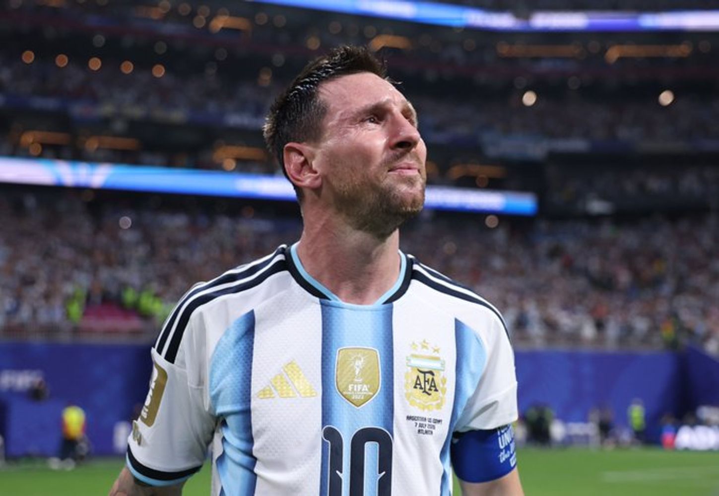 Lionel Messi, la emoción de un goleador.