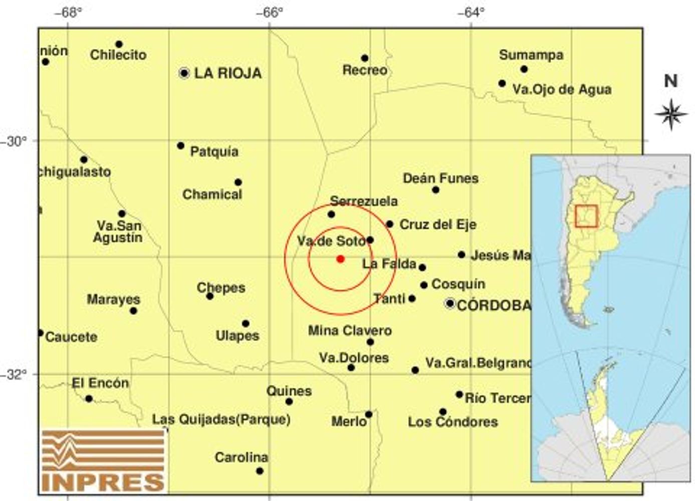 Sismo en Córdoba este miércoles 15 de julio.
