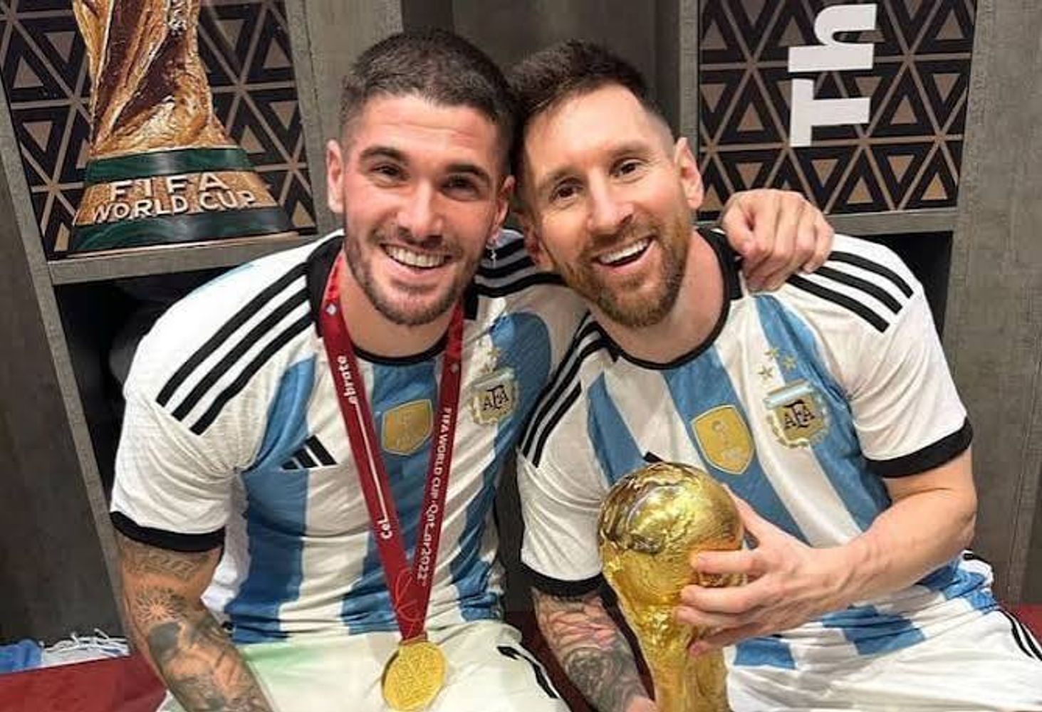 Rodrigo De Paul y Lionel Messi, una amistado que conquistó el mundo.