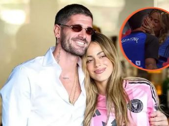 El saludo de Tini Stoessel a Rodrigo De Paul tras el partido: el tierno intercambio con sus hijos