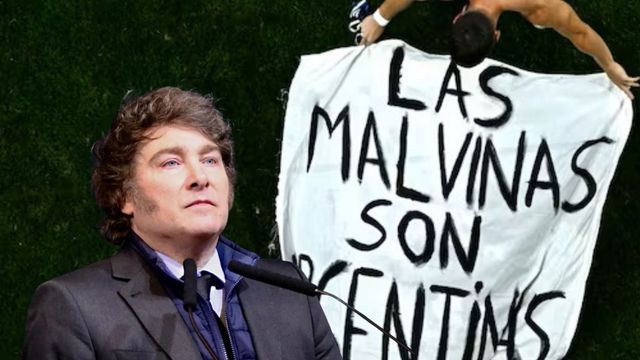 Milei se metió en la polémica por la bandera de Malvinas