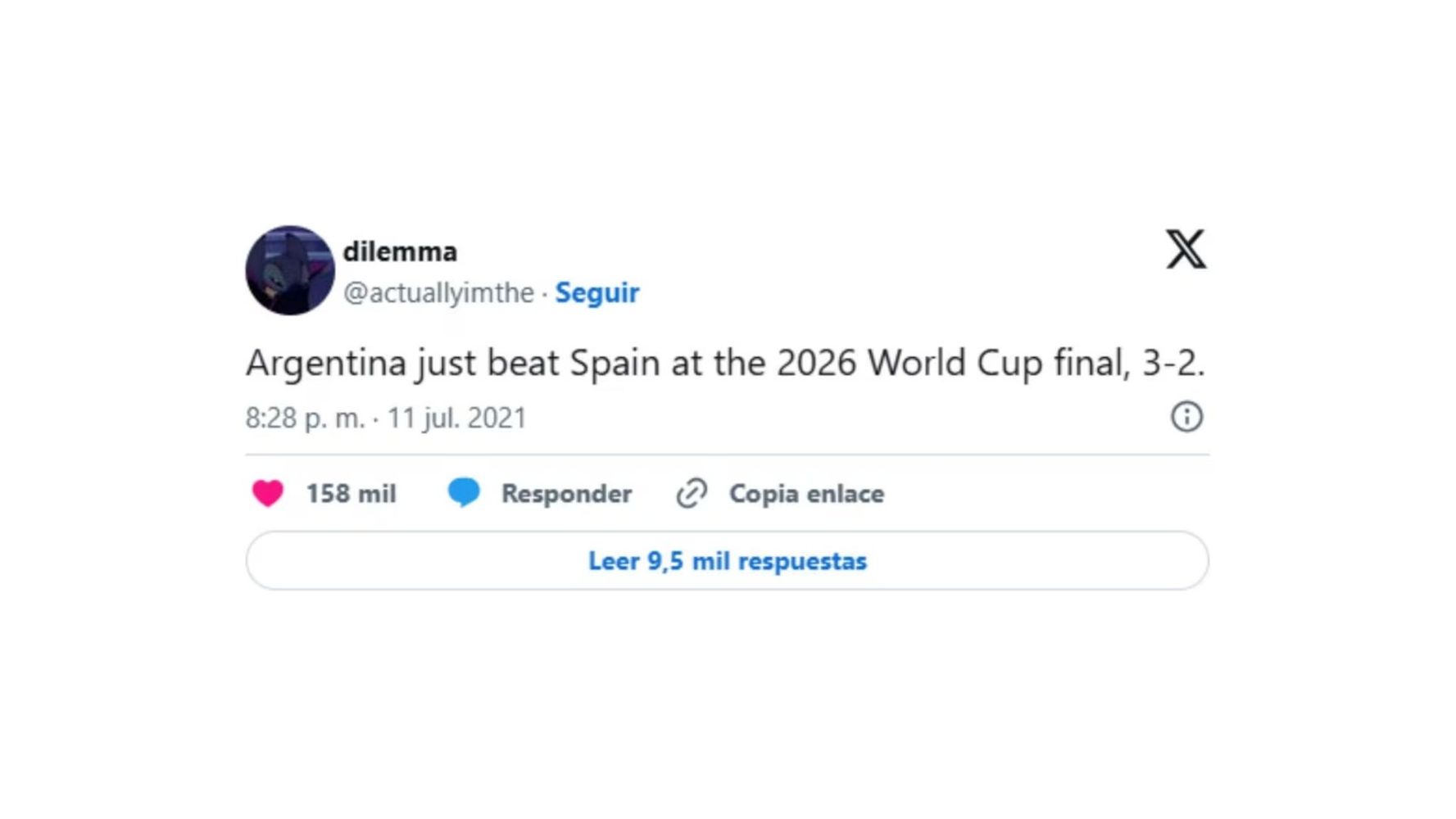 El mensaje viral en redes sociales sobre el Mundial 2026.