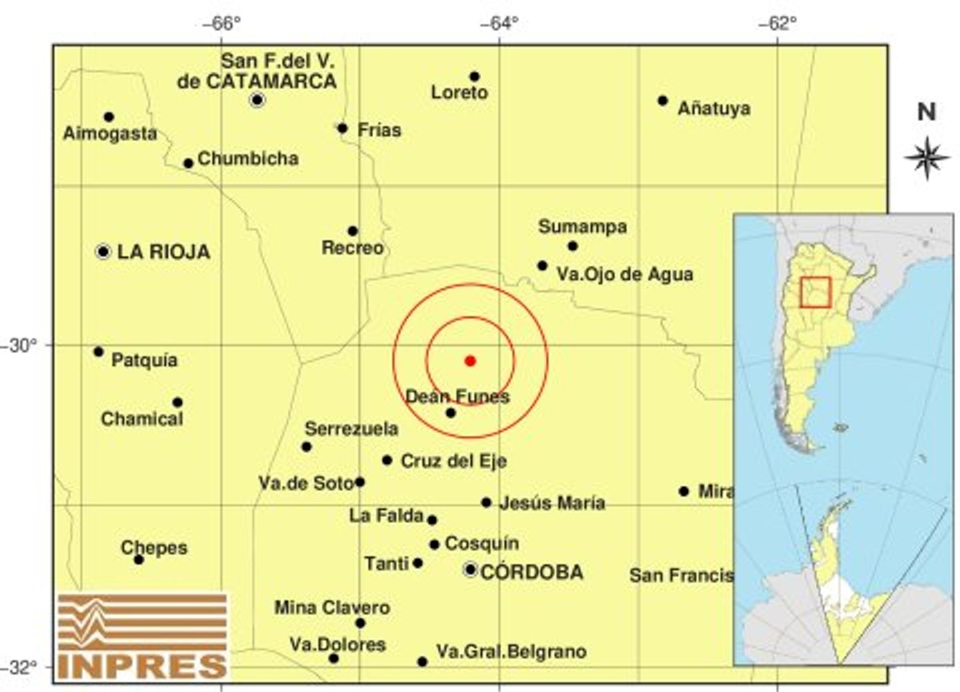 El sismo de este 16 de julio en Córdoba.