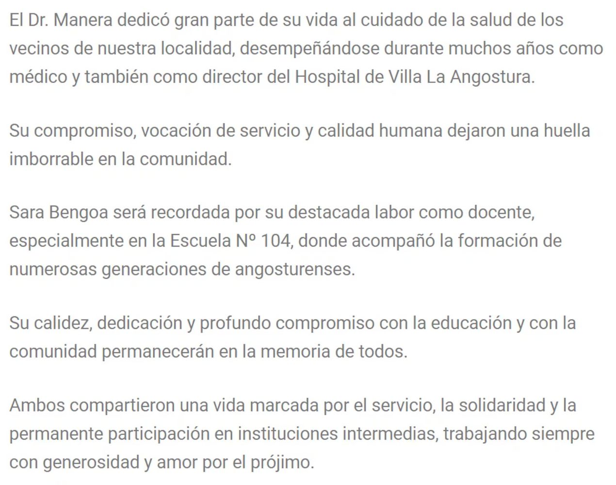 El comunicado para despedir al doctor que falleció en Córdoba.